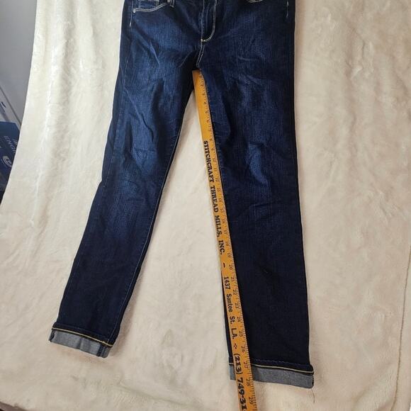 Paige Skyline Skinny 31 Women’s Stretch Denim Dark Blue Wash Designer Western - Picture 4 of 10
